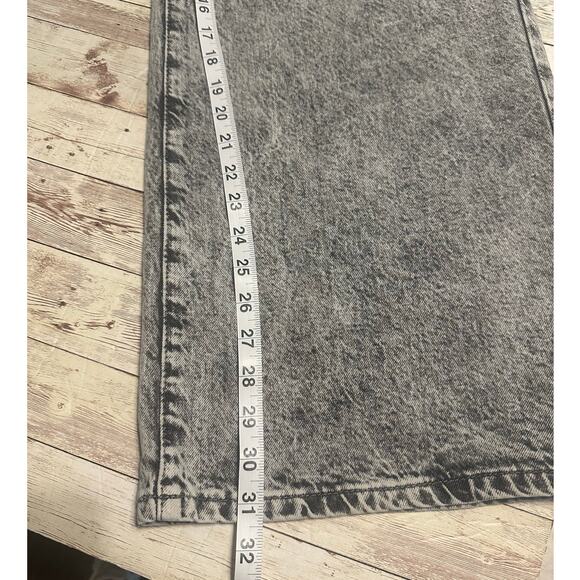 Disclosure Wide Leg Baggy Acid Stone Washed Jeans Women's Size 26 Black - Picture 5 of 6